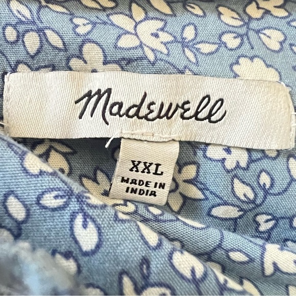 Madewell Light Blue Floral Midi Dress - Picture 7 of 10